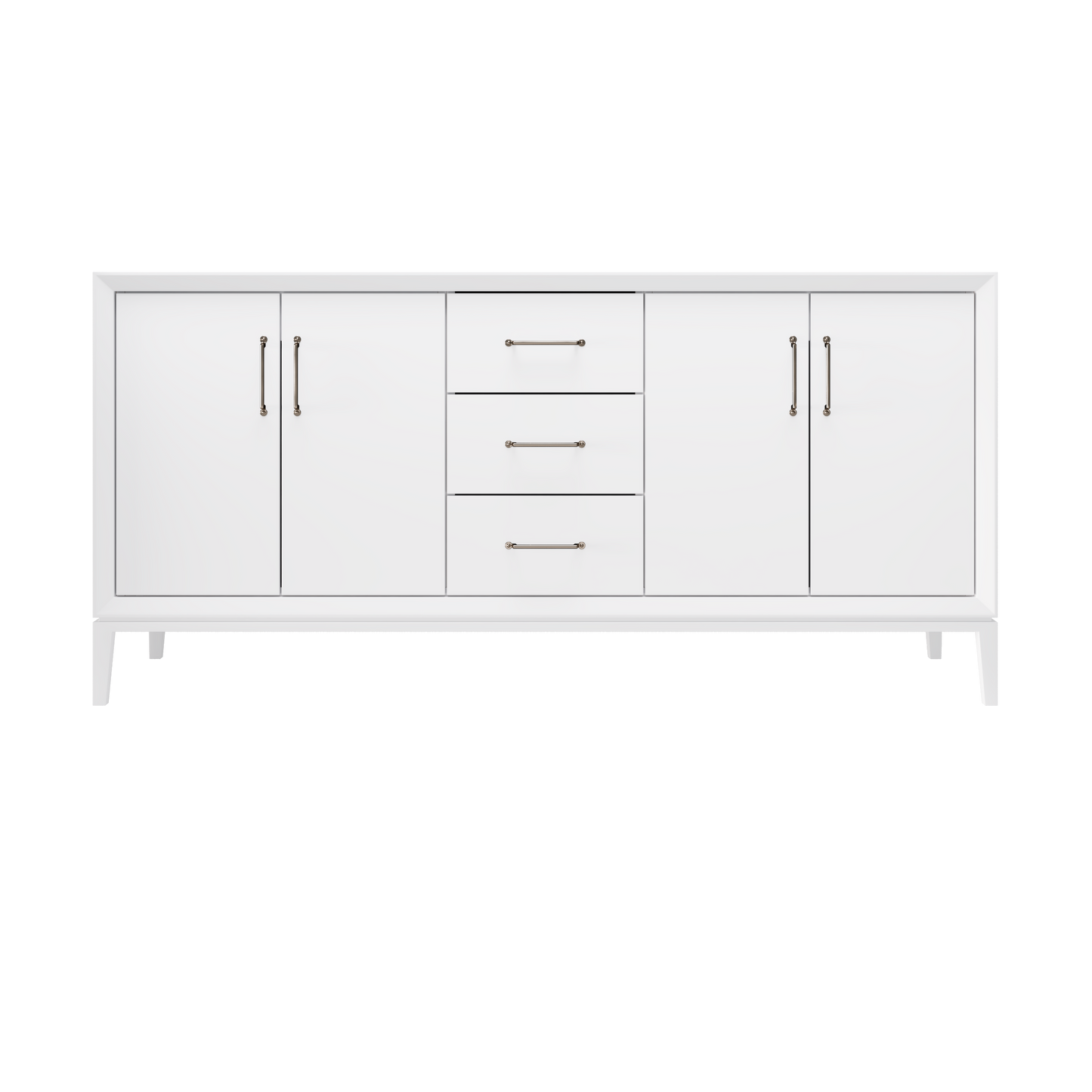 Pure White / 72" Wide / Satin Nickel