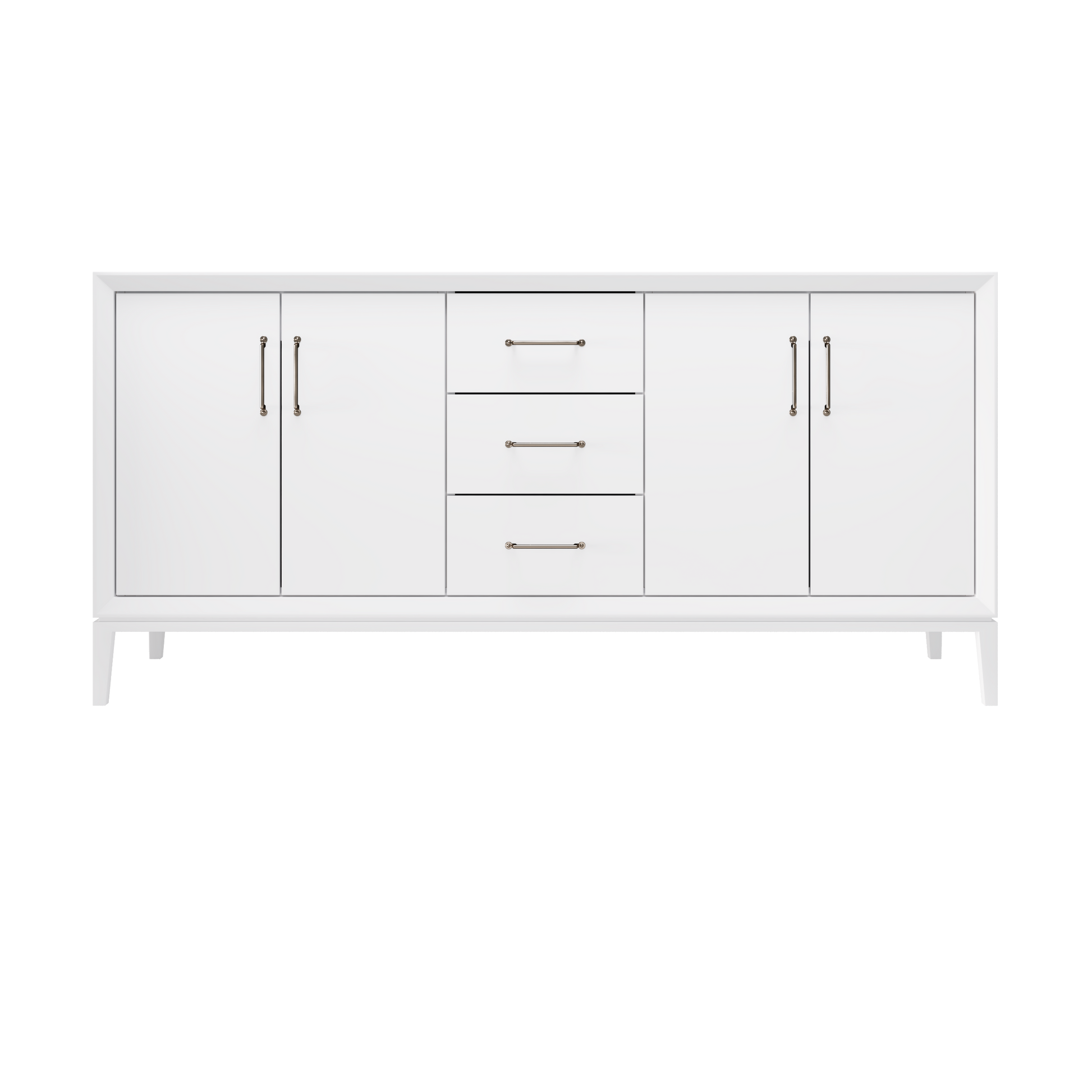 Pure White / 72" Wide / Satin Nickel