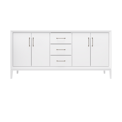 Pure White / 72" Wide / Satin Nickel