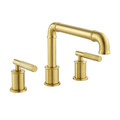 Swiss Madison Avallon widespread faucet, sleek lever handle detail