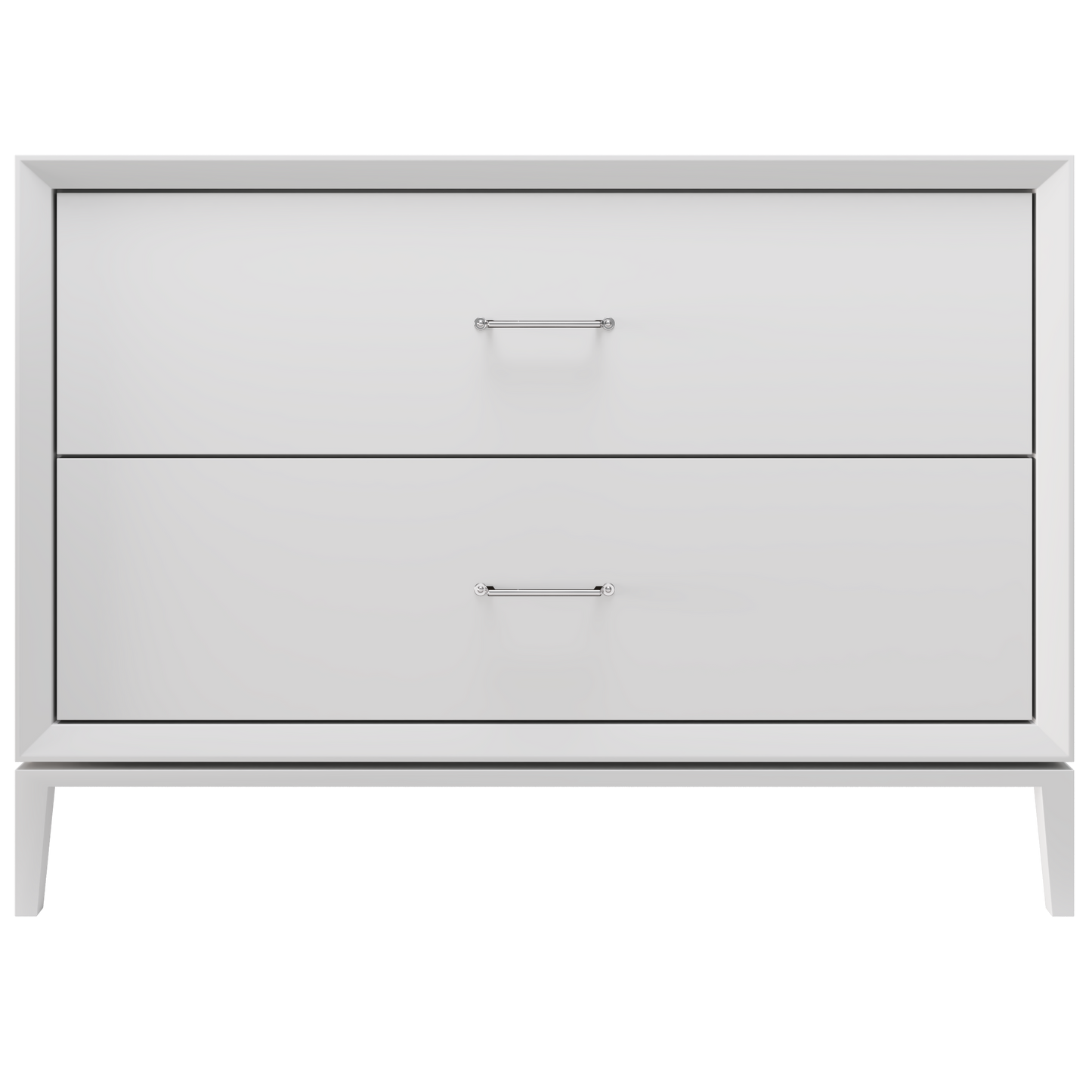 Alexandra 2-Drawer 48" Single Vanity - Strong White / Polished Chrome