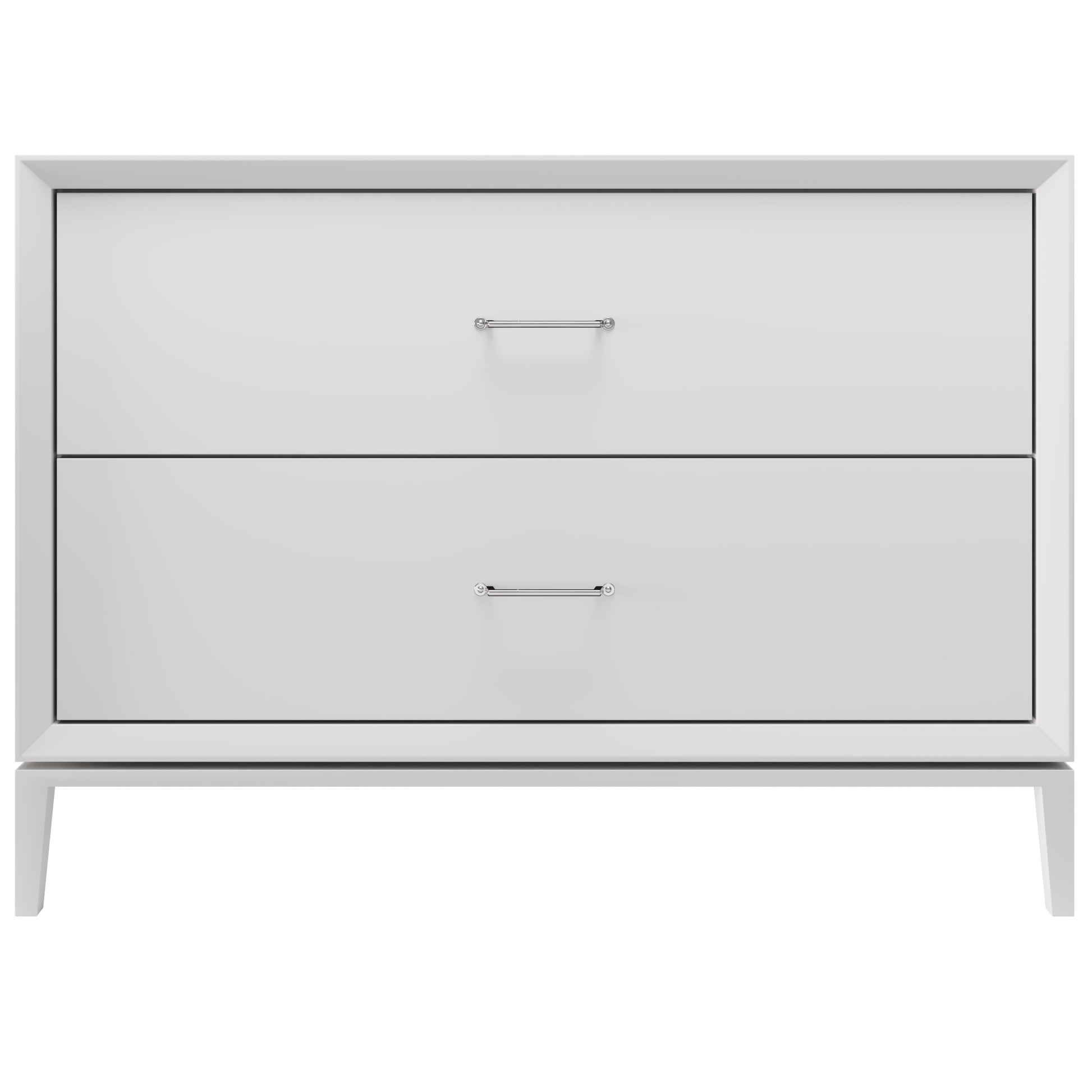 Alexandra 2-Drawer 48" Single Vanity - Strong White / Polished Chrome