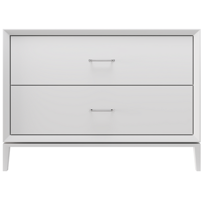 Alexandra 2-Drawer 48" Single Vanity - Strong White / Polished Chrome