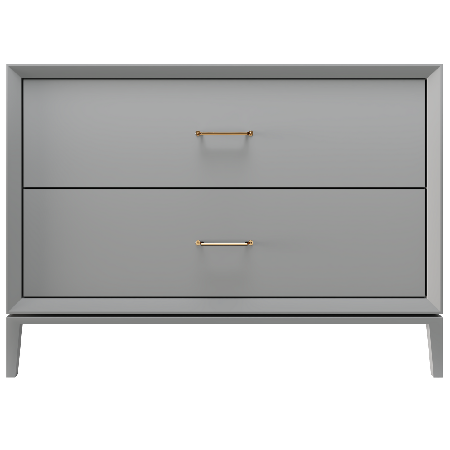 Alexandra 2-Drawer 48" Single Vanity - Platinum Gray / Satin Gold