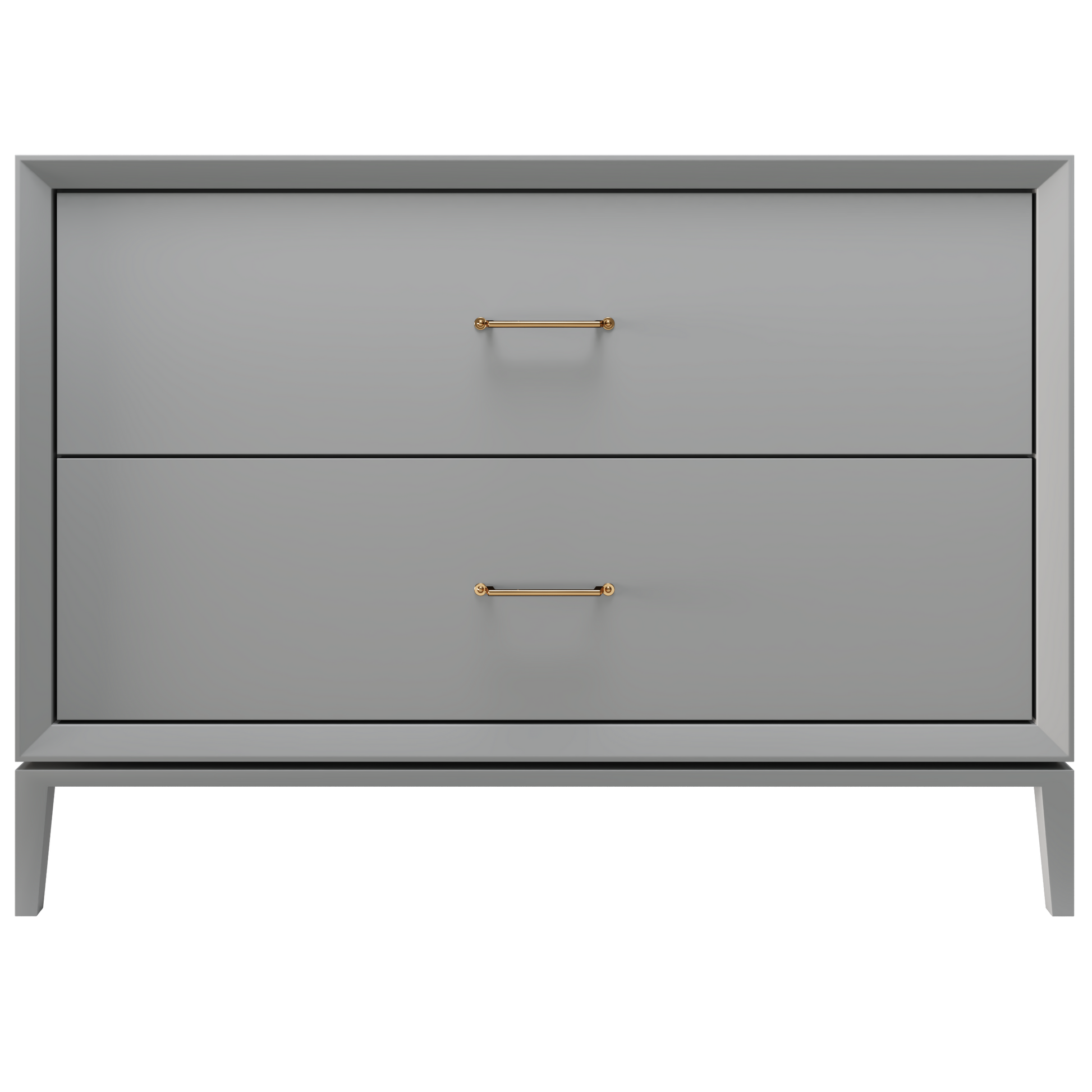 Alexandra 2-Drawer 48" Single Vanity - Platinum Gray / Satin Gold