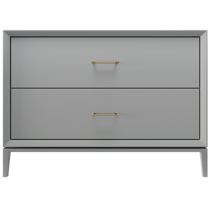 Alexandra 2-Drawer 48" Single Vanity - Platinum Gray / Satin Gold