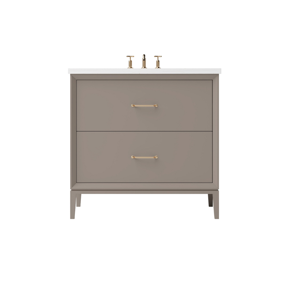 Vanderloc Alexandra Two-Drawer Single Sink 30" - Taos Taupe