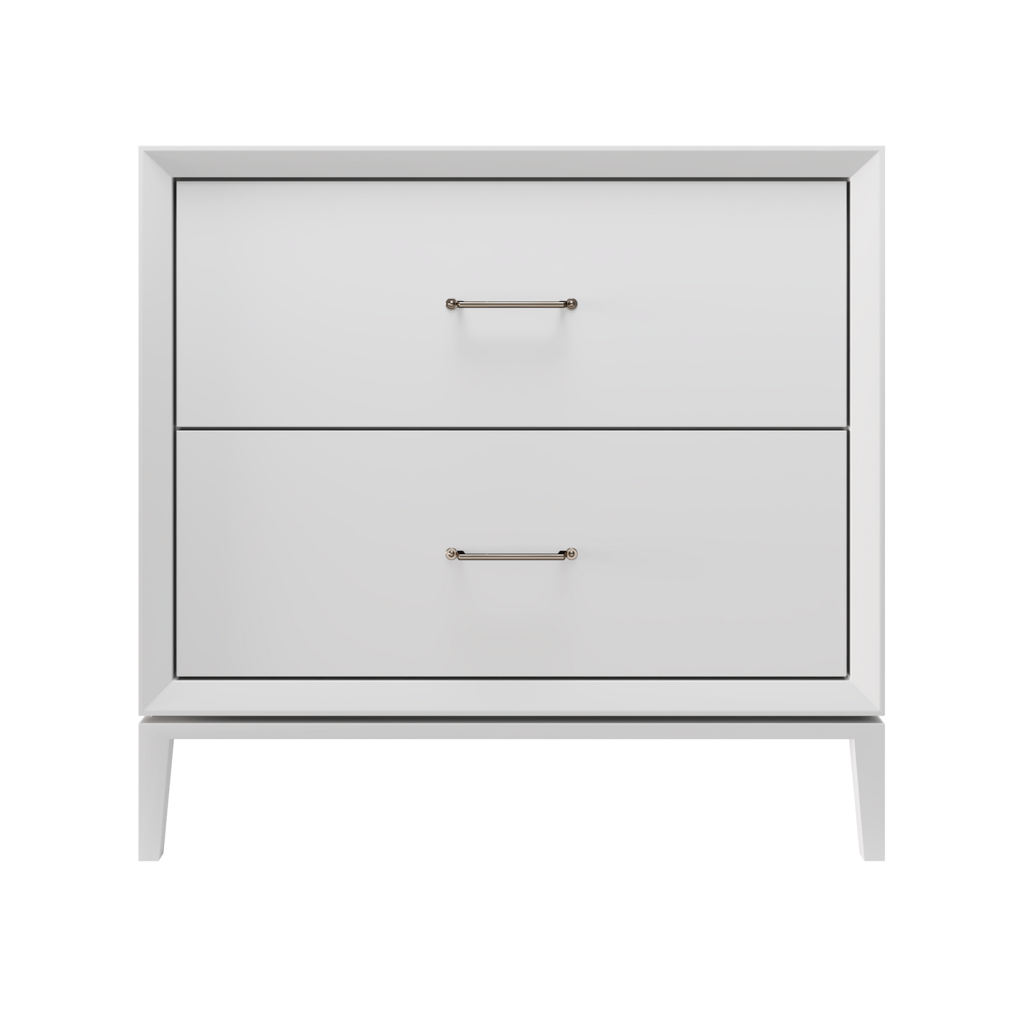 Alexandra 2-Drawer 36" Single Vanity - Strong White / Satin Nickel