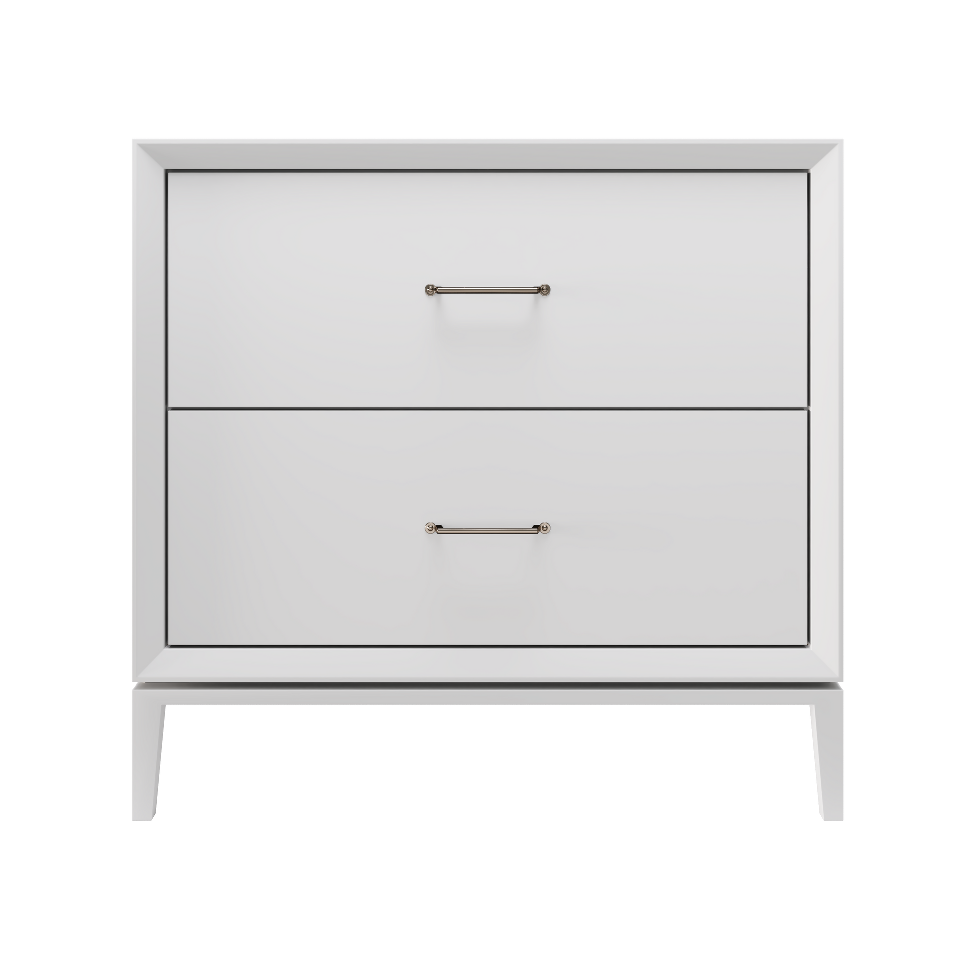 Alexandra 2-Drawer 36" Single Vanity - Strong White / Satin Nickel