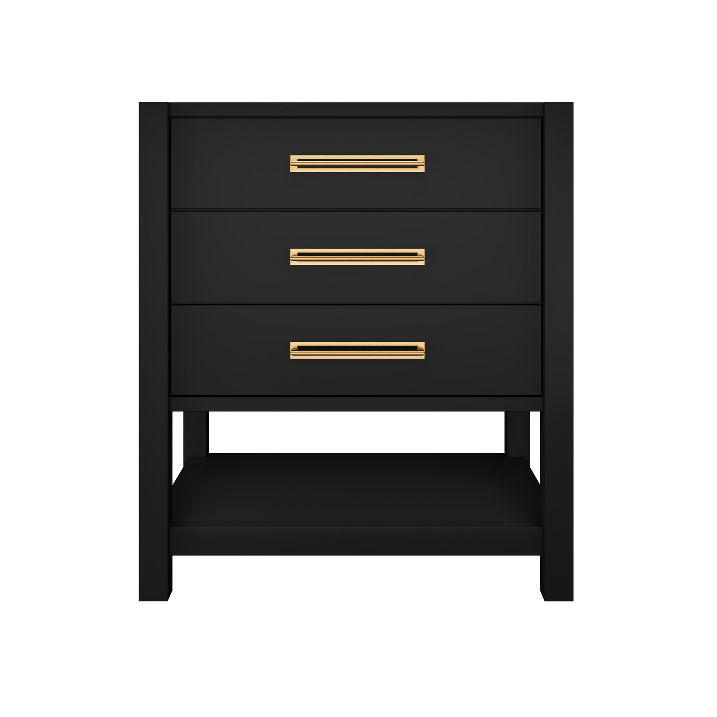 Vanderloc Kiawah Freestanding Three-Drawer Luxury Bathroom Vanity | Single Sink | Solid Wood