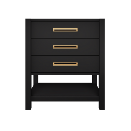 Vanderloc Kiawah Freestanding Three-Drawer Luxury Bathroom Vanity | Single Sink | Solid Wood