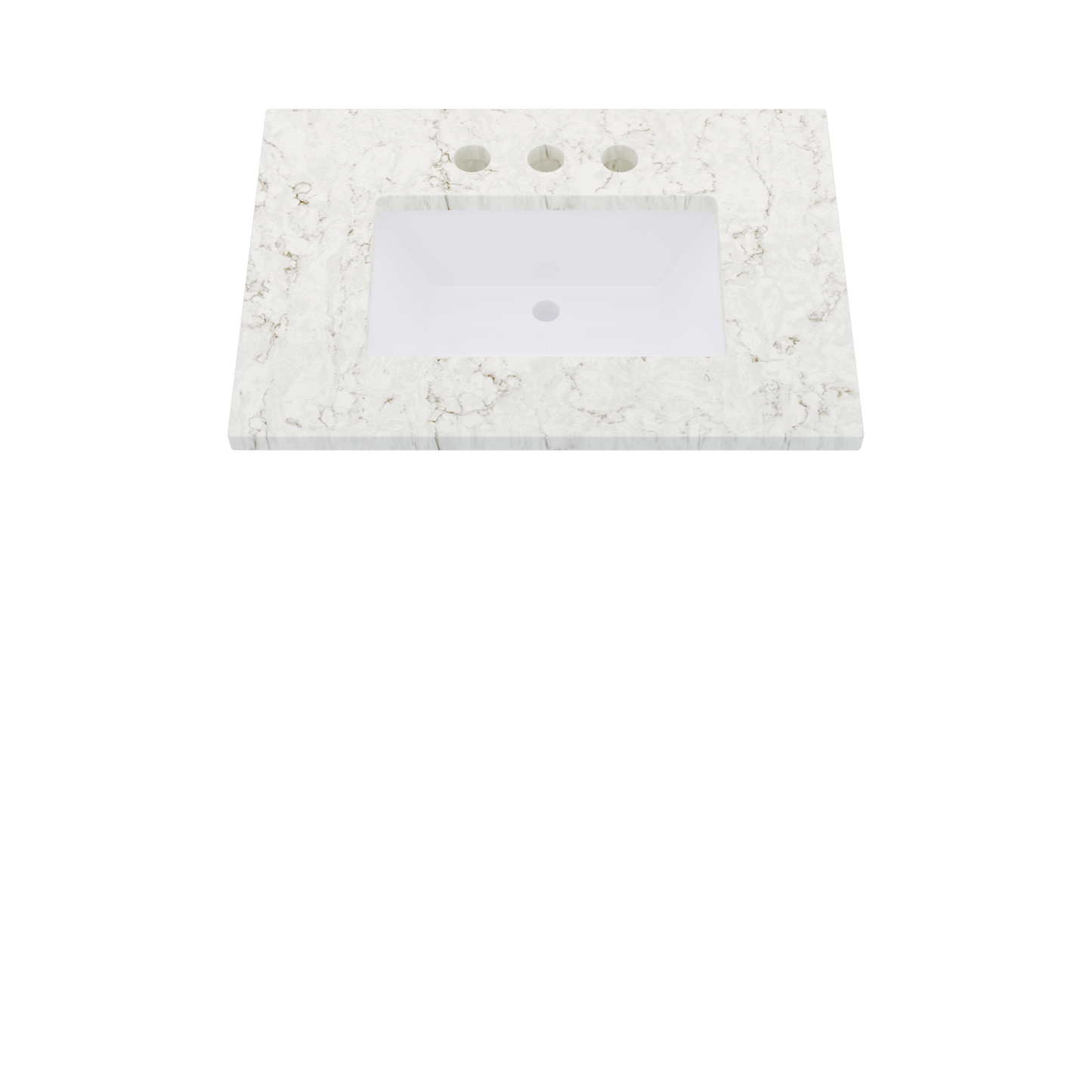 31" Vanderloc Silestone® Quartz Bathroom Vanity Top | Single Rectangle Sink | Centered in Lusso