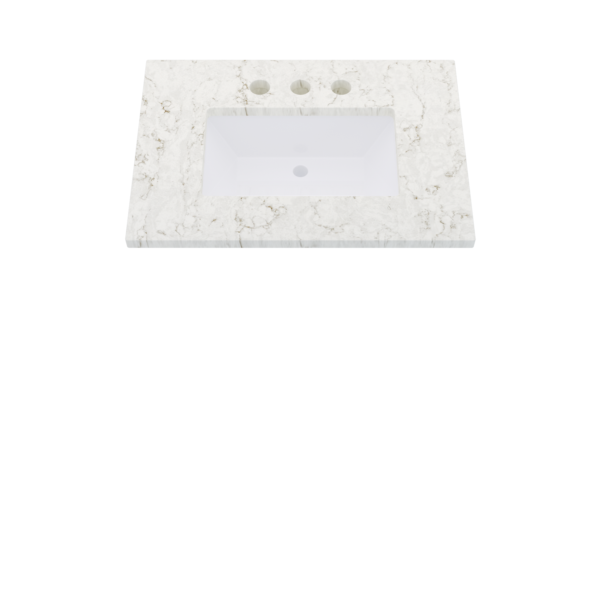 31" Vanderloc Silestone® Quartz Bathroom Vanity Top | Single Rectangle Sink | Centered in Lusso