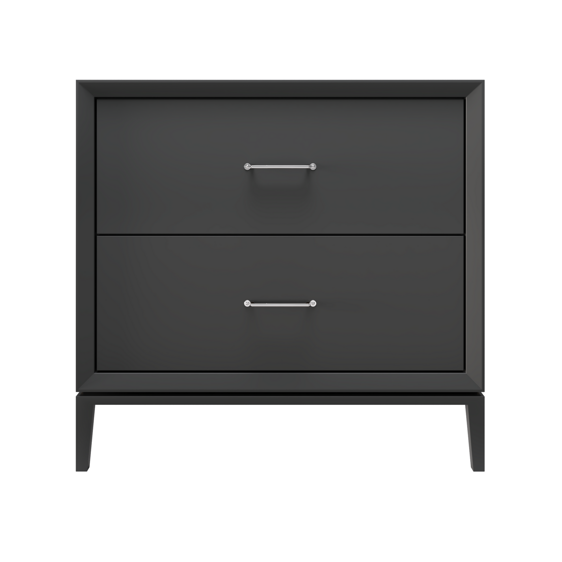 Alexandra 2-Drawer 36" Single Vanity - Off Black / Polished Chrome