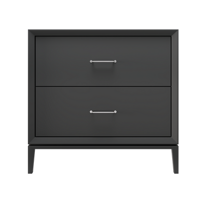Alexandra 2-Drawer 36" Single Vanity - Off Black / Polished Chrome