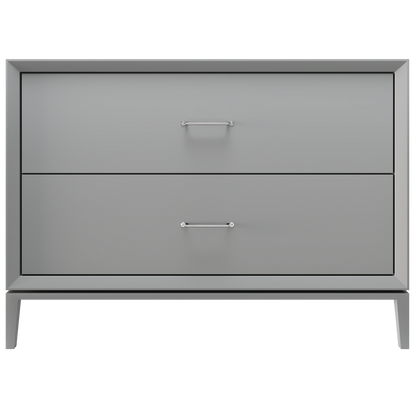 Alexandra 2-Drawer 48" Single Vanity - Platinum Gray / Polished Chrome