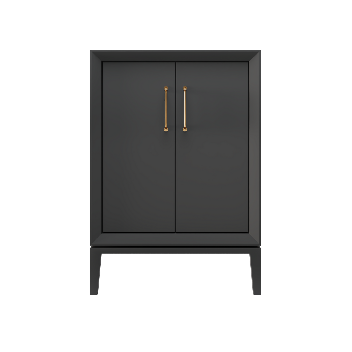 Alexandra 36" Single Vanity - Off Black / Satin Gold