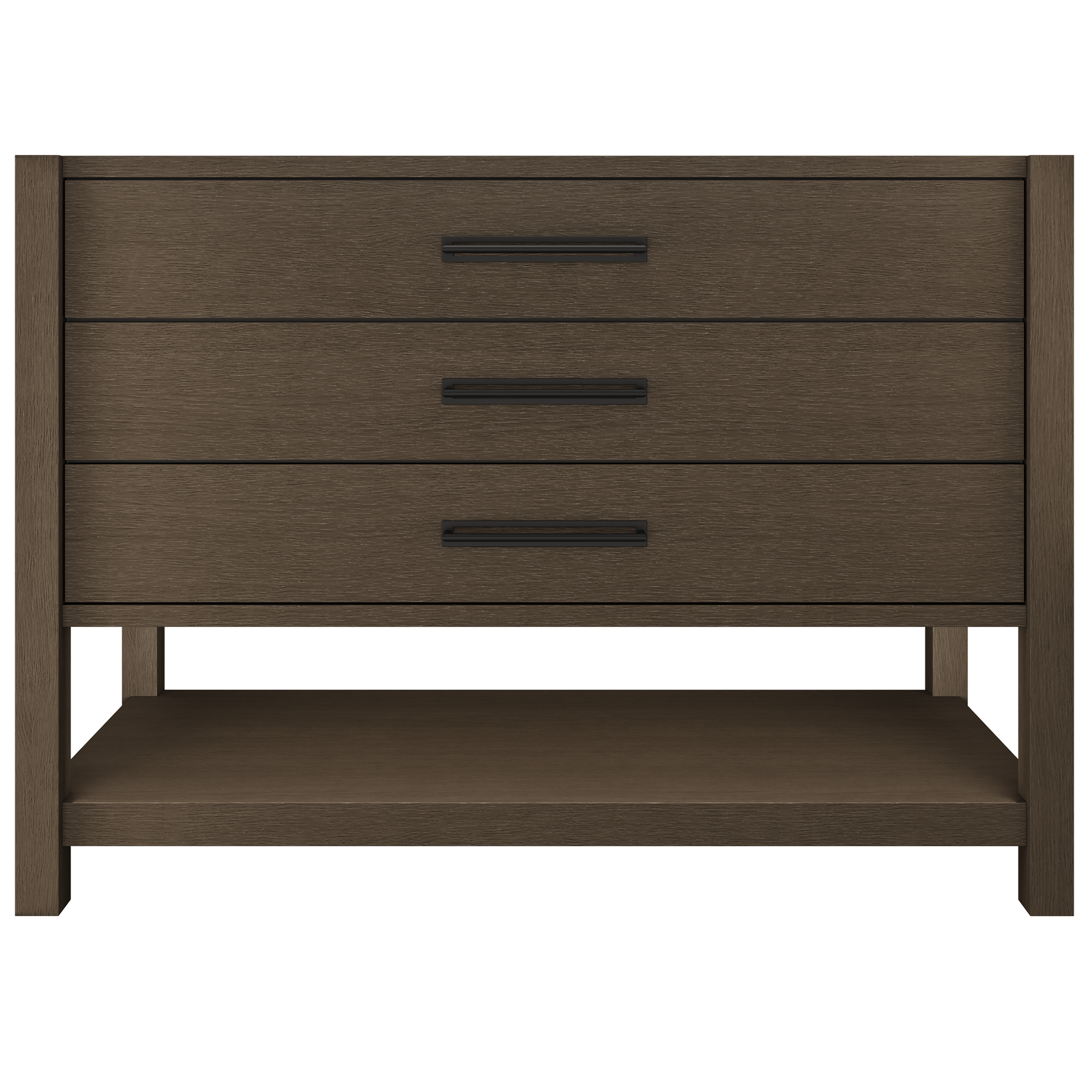 Kiawah 3-Drawer Single Bath Vanity 48in Russet Shadow Matte Black