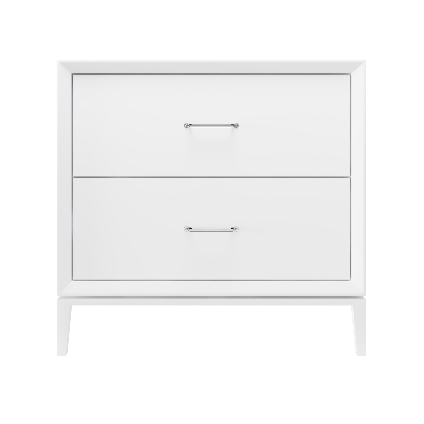 Alexandra 2-Drawer 36" Single Vanity - Pure White / Polished Chrome