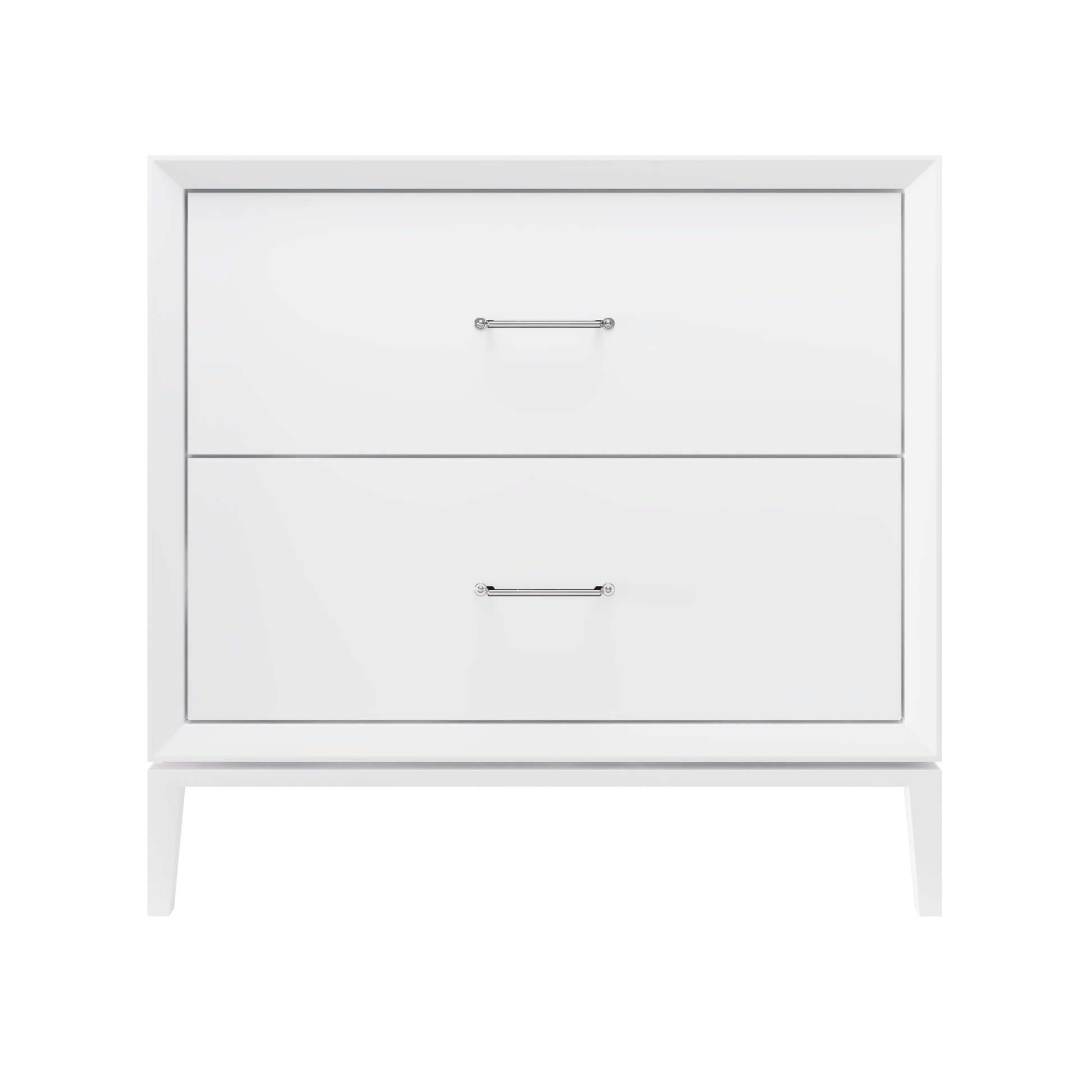 Alexandra 2-Drawer 36" Single Vanity - Pure White / Polished Chrome