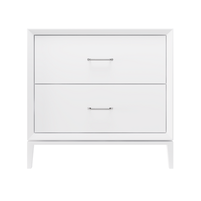 Alexandra 2-Drawer 36" Single Vanity - Pure White / Polished Chrome