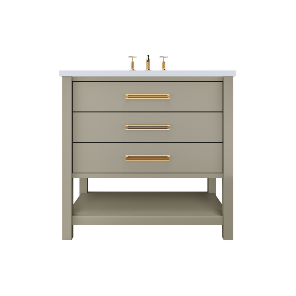 Vanderloc Kiawah Three-Drawer Single Sink 30" - French Olive