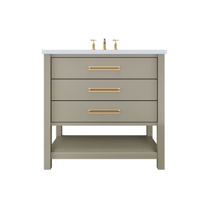 Vanderloc Kiawah Three-Drawer Single Sink 30" - French Olive