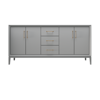 Platinum Gray / 72" Wide / Satin Gold