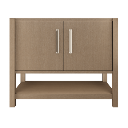 kiawah-single-bath-vanity-42in Smoked Modern Satin Nickel