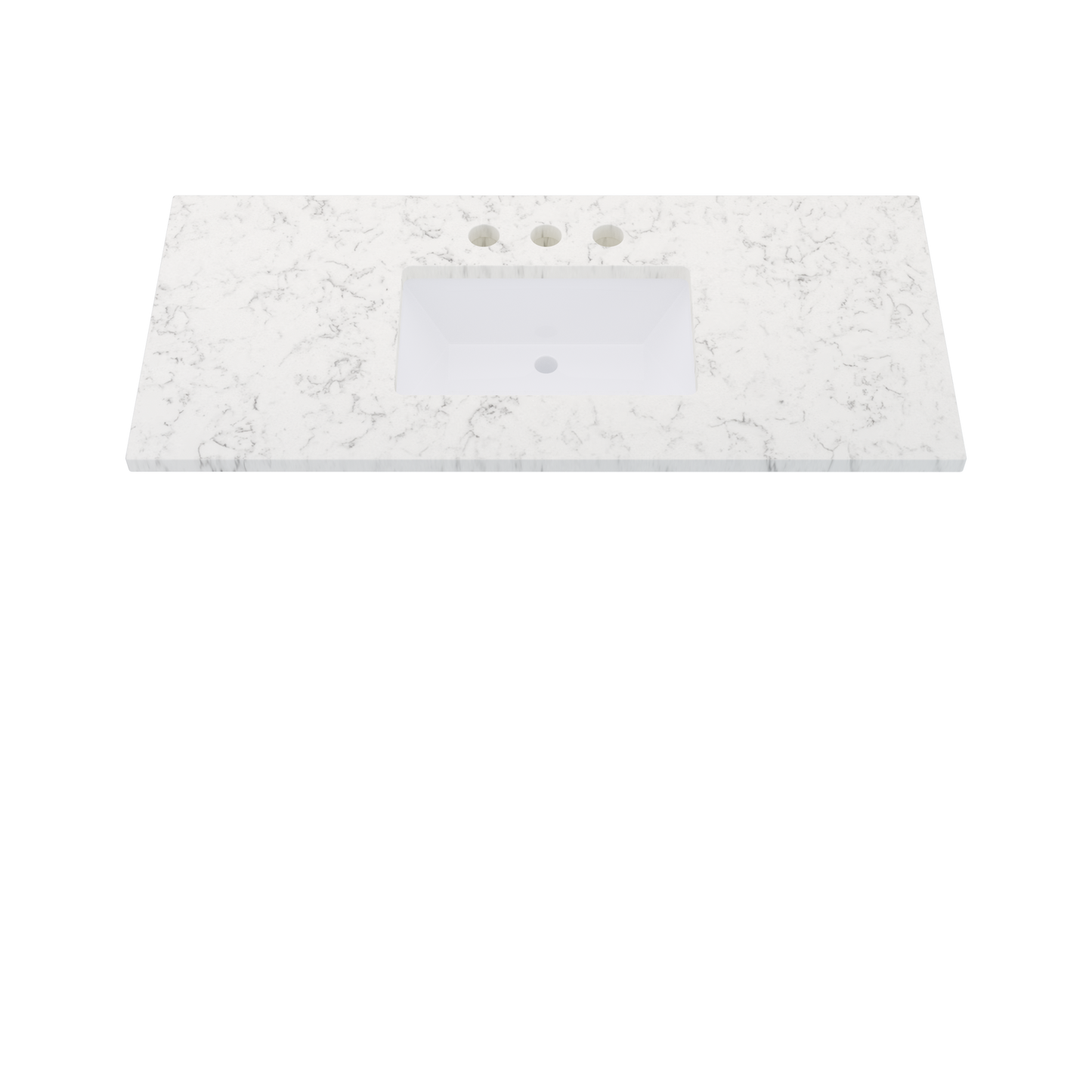 49" Vanderloc Silestone® Quartz Bathroom Vanity Top | Single Rectangle Sink | Centered in Lyra