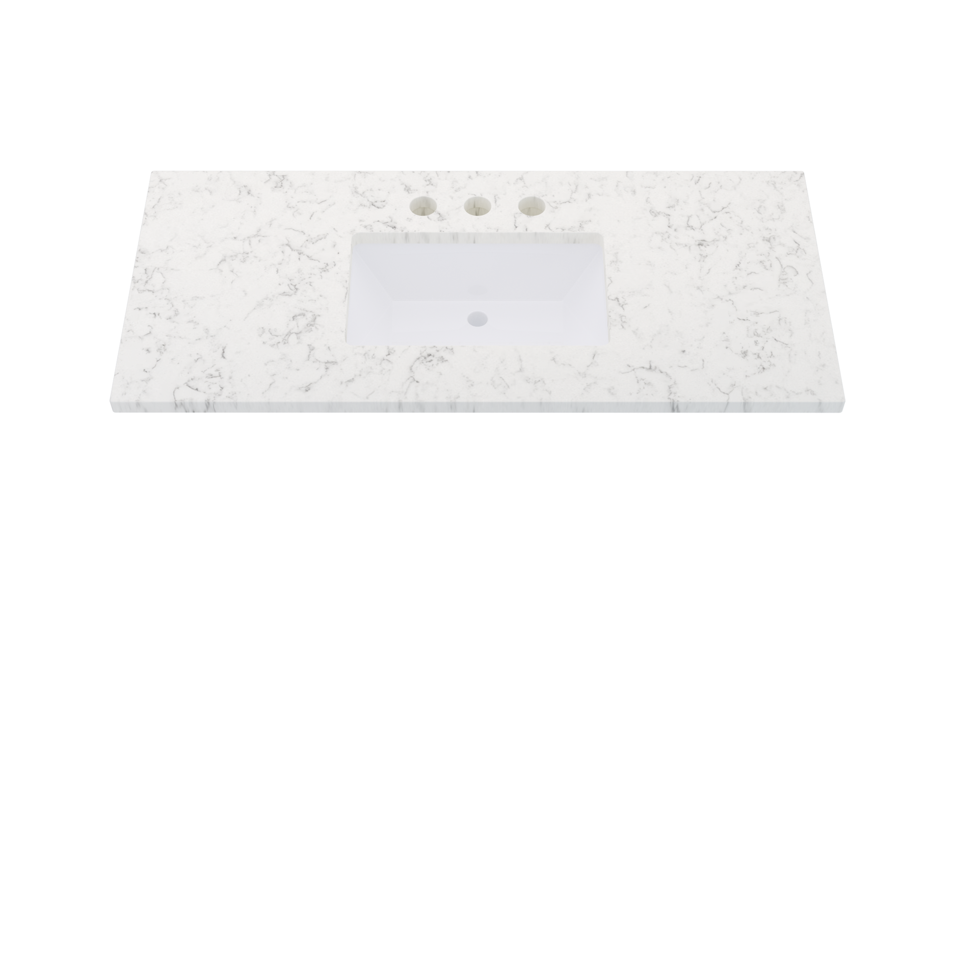 49" Vanderloc Silestone® Quartz Bathroom Vanity Top | Single Rectangle Sink | Centered in Lyra