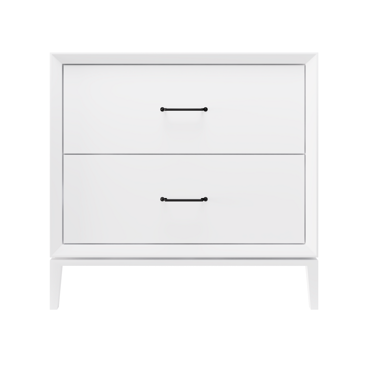 Alexandra 2-Drawer 36" Single Vanity - Pure White / Matte Black