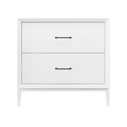 Alexandra 2-Drawer 36" Single Vanity - Pure White / Matte Black
