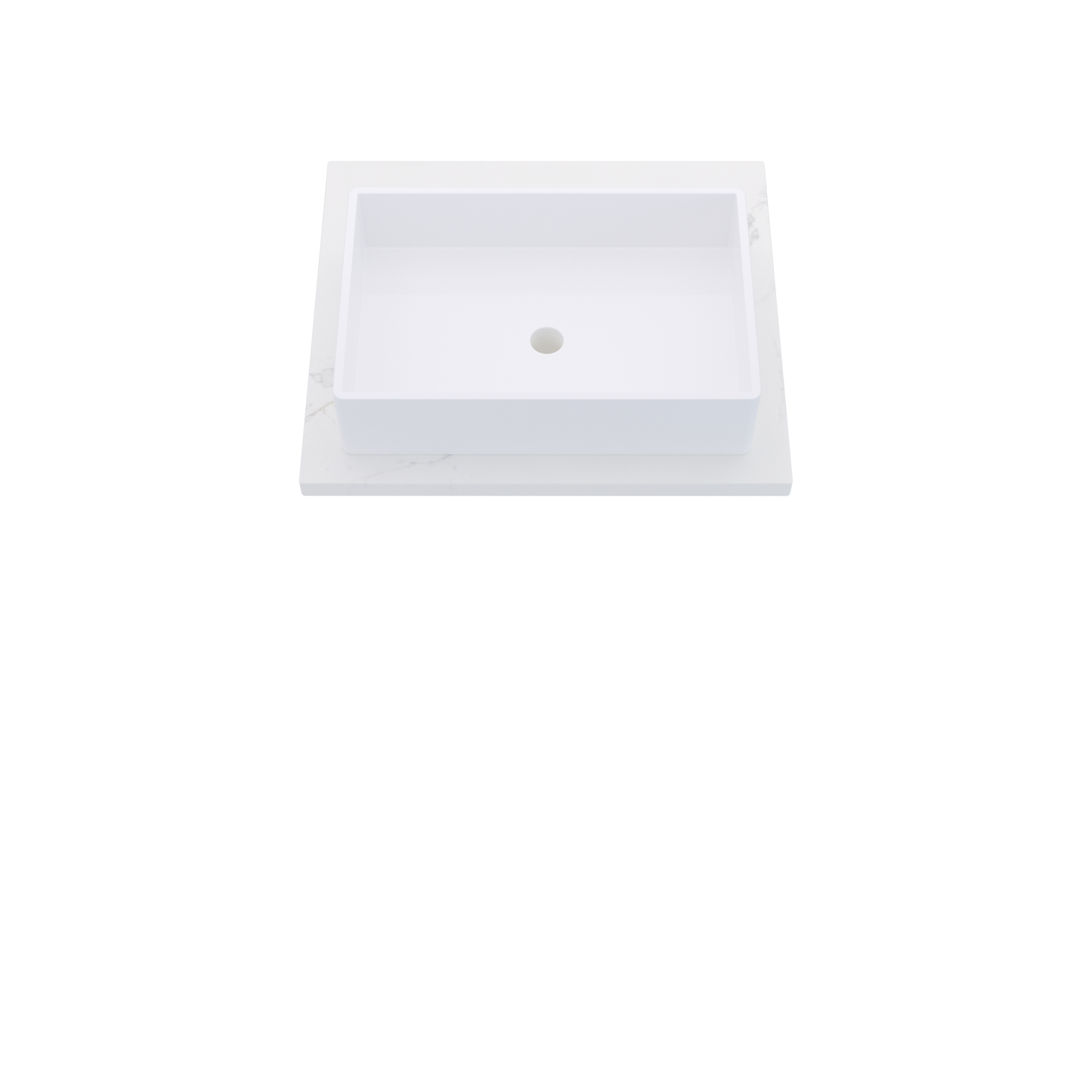 25" Vanderloc Silestone® Quartz Bathroom Vanity Top | Single Vigo Sink | Centered in Et Calacatta Gold