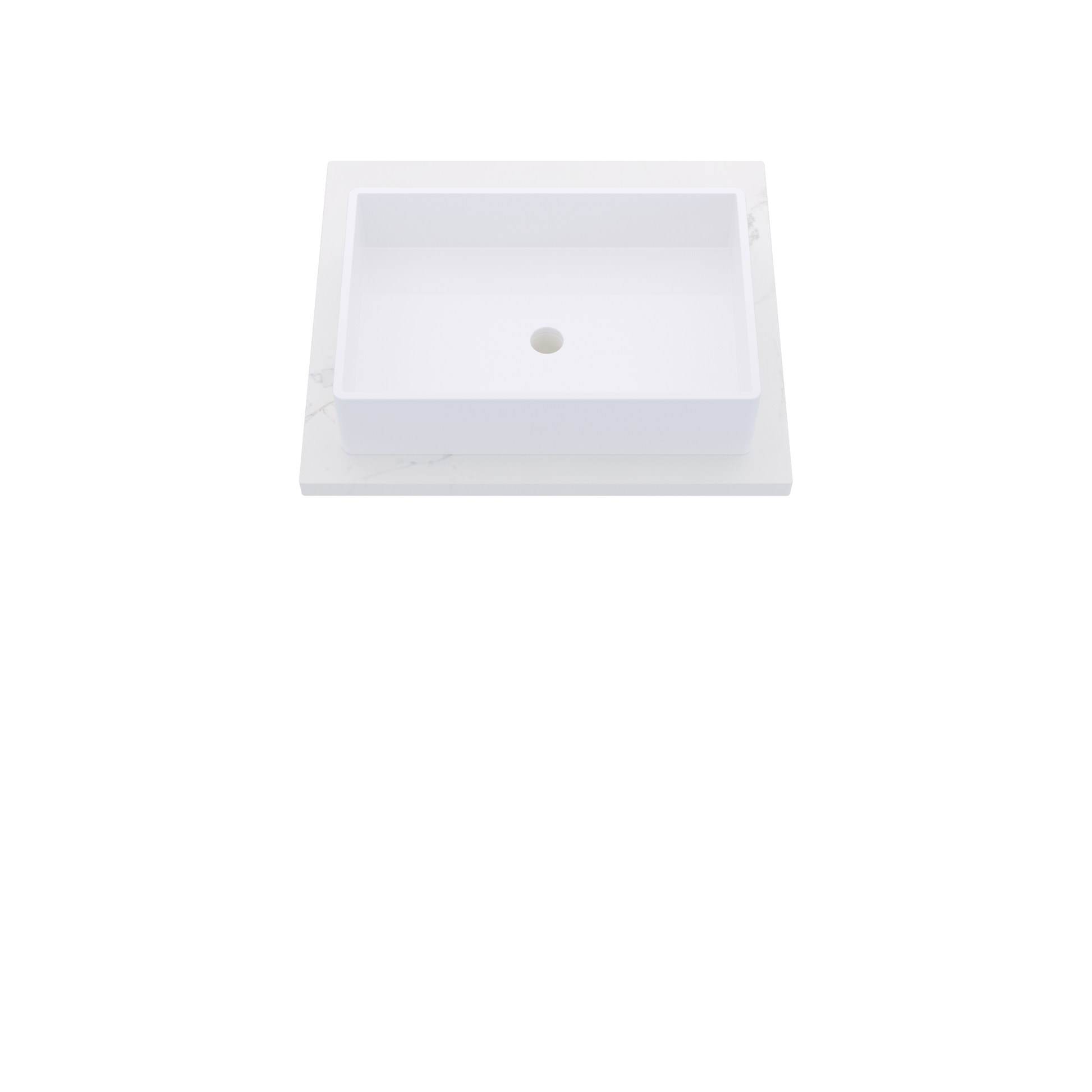 25" Vanderloc Silestone® Quartz Bathroom Vanity Top | Single Vigo Sink | Centered in Et Calacatta Gold