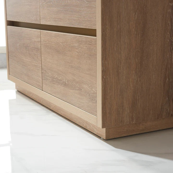 Vinnova Huesca 48-inch single sink bathroom vanity in North American Oak — view 2