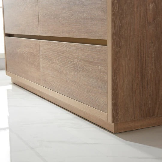 Vinnova Huesca 72-inch double sink bathroom vanity in North American Oak — view 5