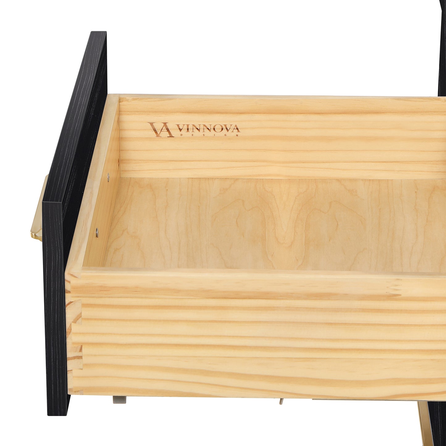 Vinnova, León 22in. Black Storage Cabinet for Bathroom, Kitchen and Living Room