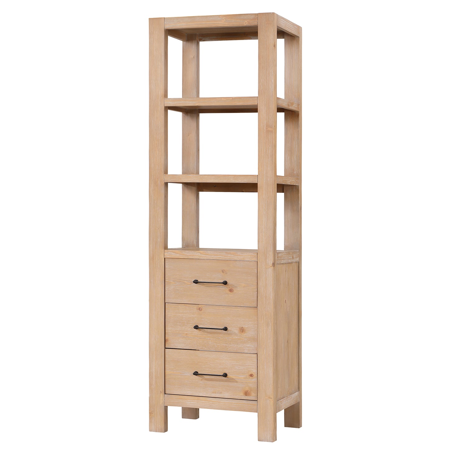 Vinnova, León 22in. Brown Storage Cabinet for Bathroom, Kitchen and Living Room