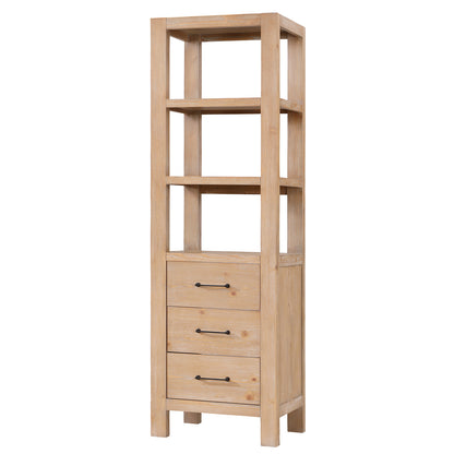 Vinnova, León 22in. Brown Storage Cabinet for Bathroom, Kitchen and Living Room