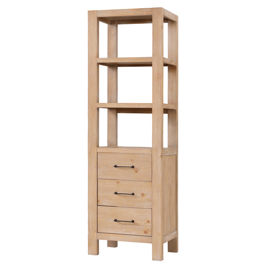 Vinnova, León 22in. Brown Storage Cabinet for Bathroom, Kitchen and Living Room