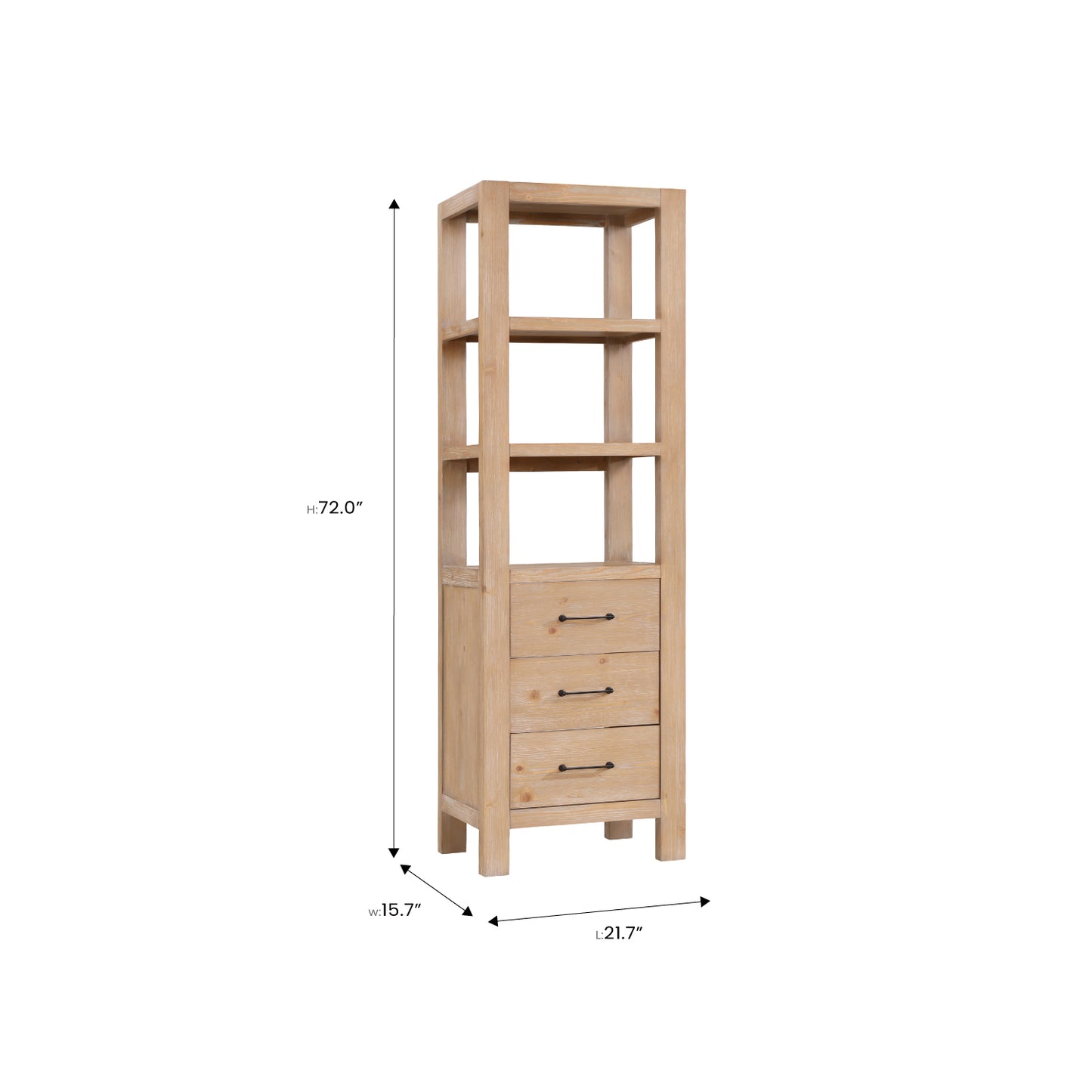 Vinnova, León 22in. Brown Storage Cabinet for Bathroom, Kitchen and Living Room