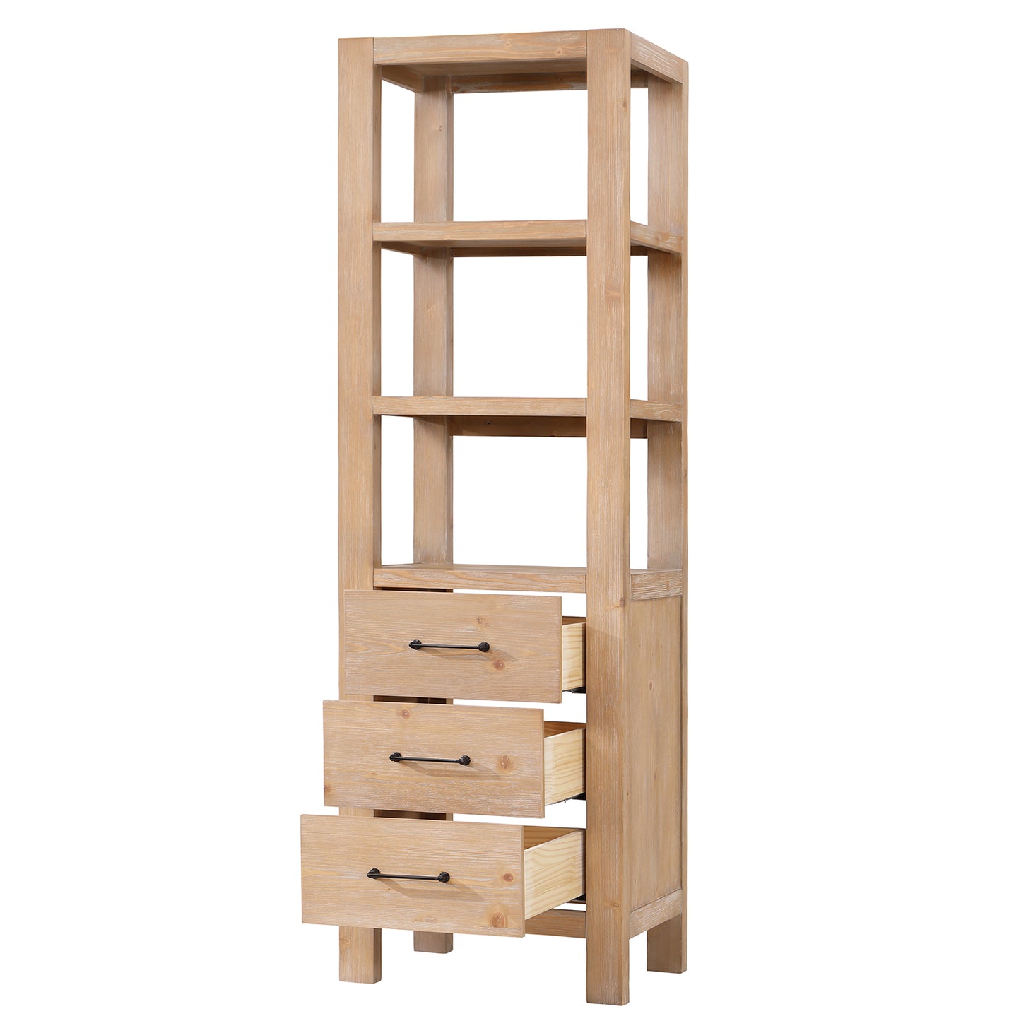 Vinnova, León 22in. Brown Storage Cabinet for Bathroom, Kitchen and Living Room