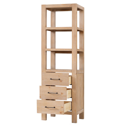 Vinnova, León 22in. Brown Storage Cabinet for Bathroom, Kitchen and Living Room