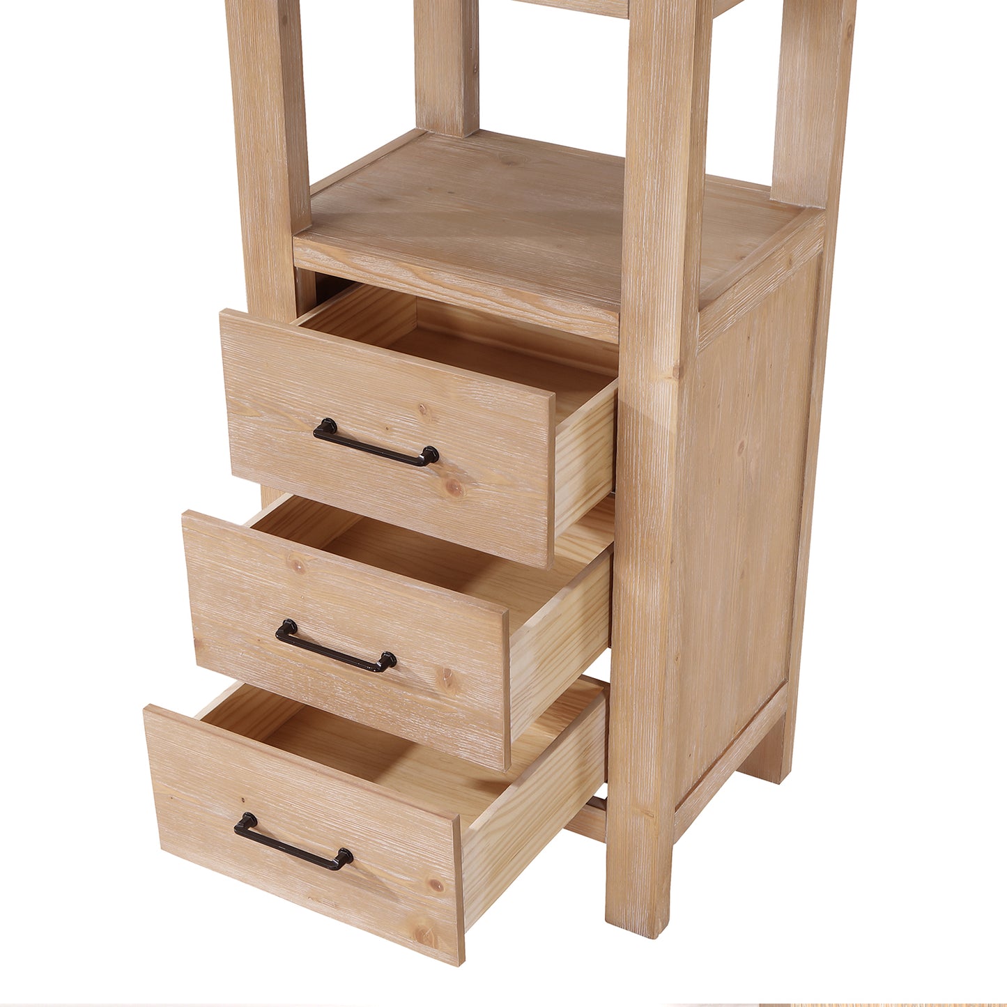 Vinnova, León 22in. Brown Storage Cabinet for Bathroom, Kitchen and Living Room