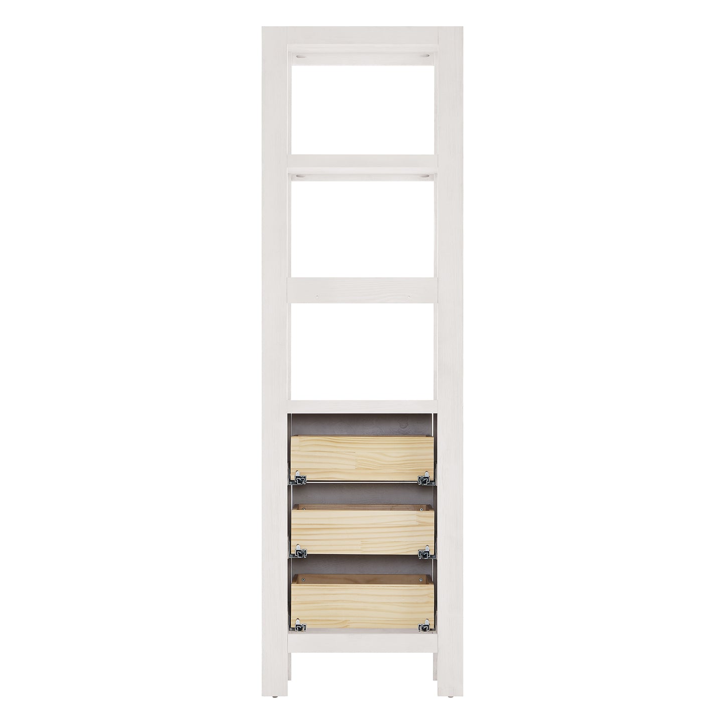 Vinnova, León 22in. Washed White Storage Cabinet for Bathroom, Kitchen and Living Room