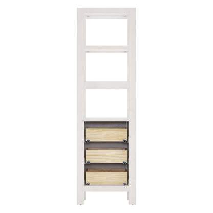 Vinnova, León 22in. Washed White Storage Cabinet for Bathroom, Kitchen and Living Room