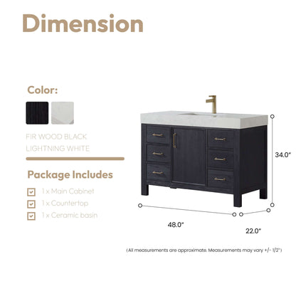 Vinnova León 48" Vanity Free-Standing Single Bathroom