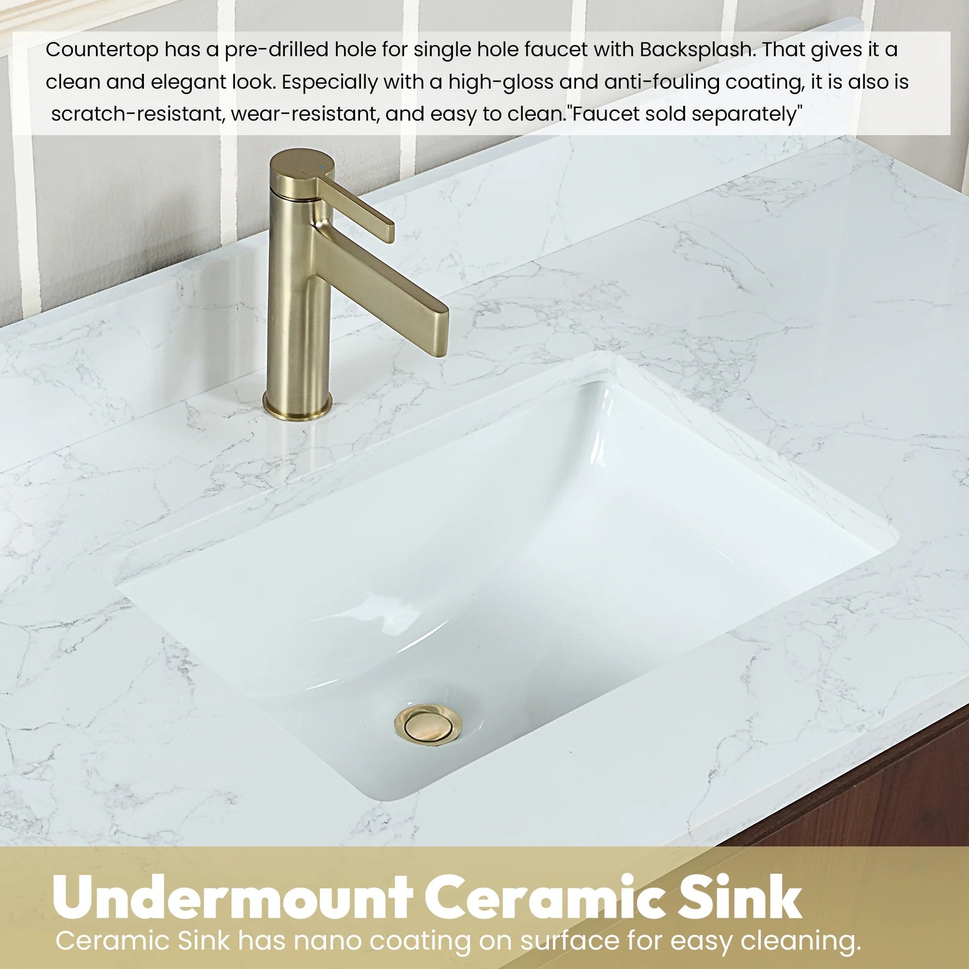 Vinnova San 42-inch freestanding bathroom vanity in Natural Walnut — view 14