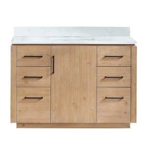 Vinnova San 48-inch freestanding bathroom vanity in Fir Wood Brown